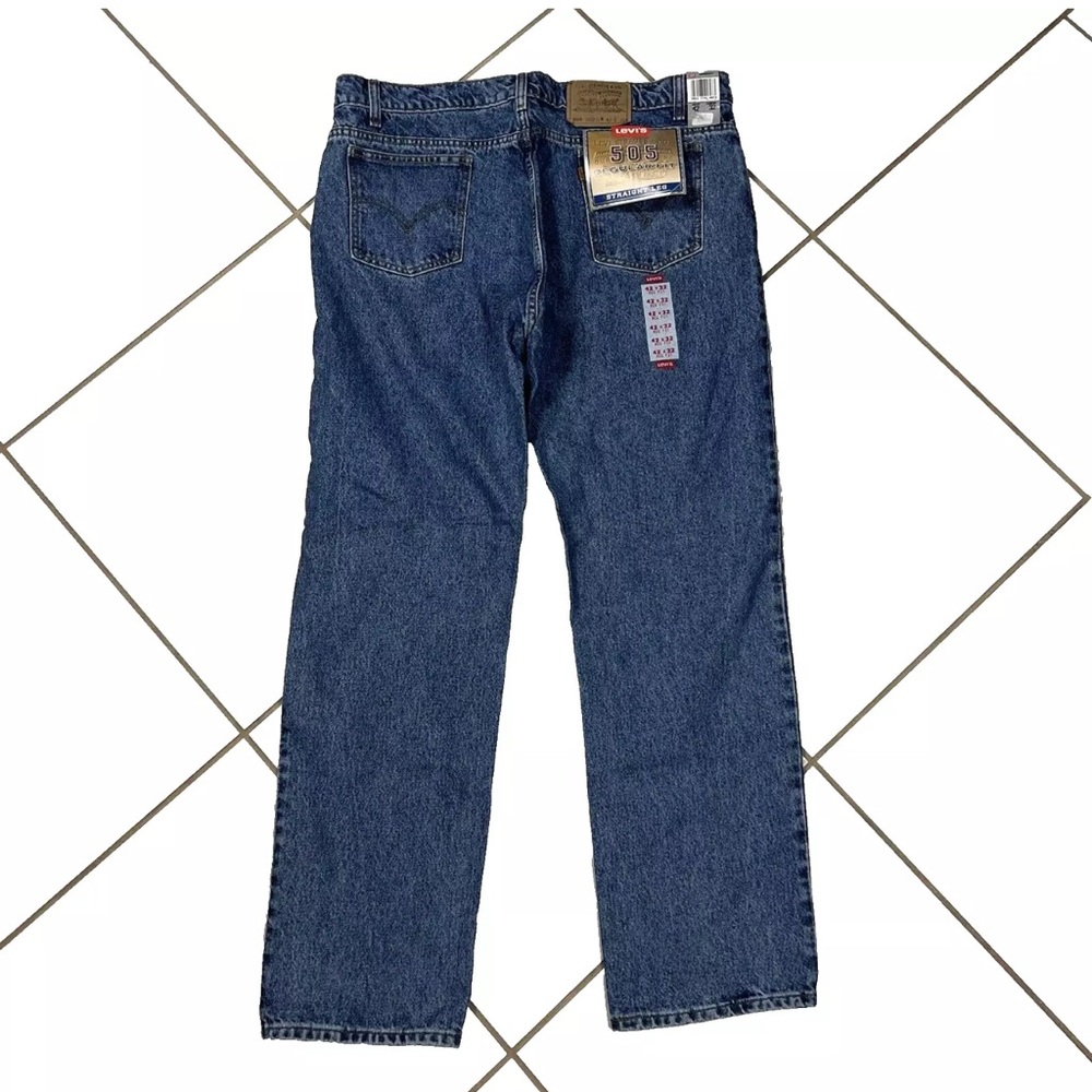 Levi's 505 Vintage 90s NWT Men’s Jeans‎ Straight Leg Orange Tab Blue Sz 42x32